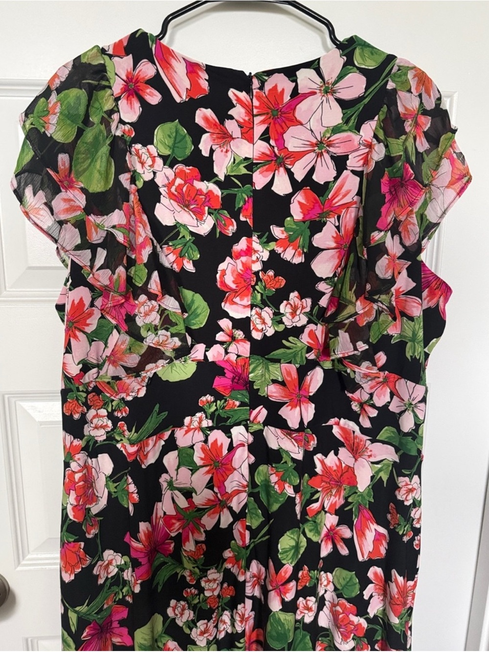 Tommy Hilfiger Black Floral Ruffle High-Low Maxi Dress - Picture 7 of 9